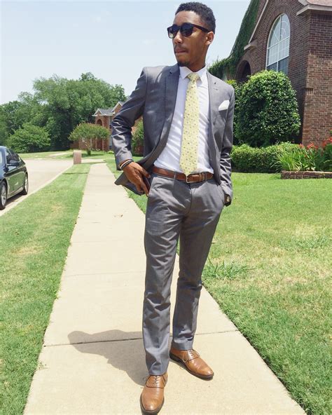 grey tux with brown shoes|light brown grey suit.